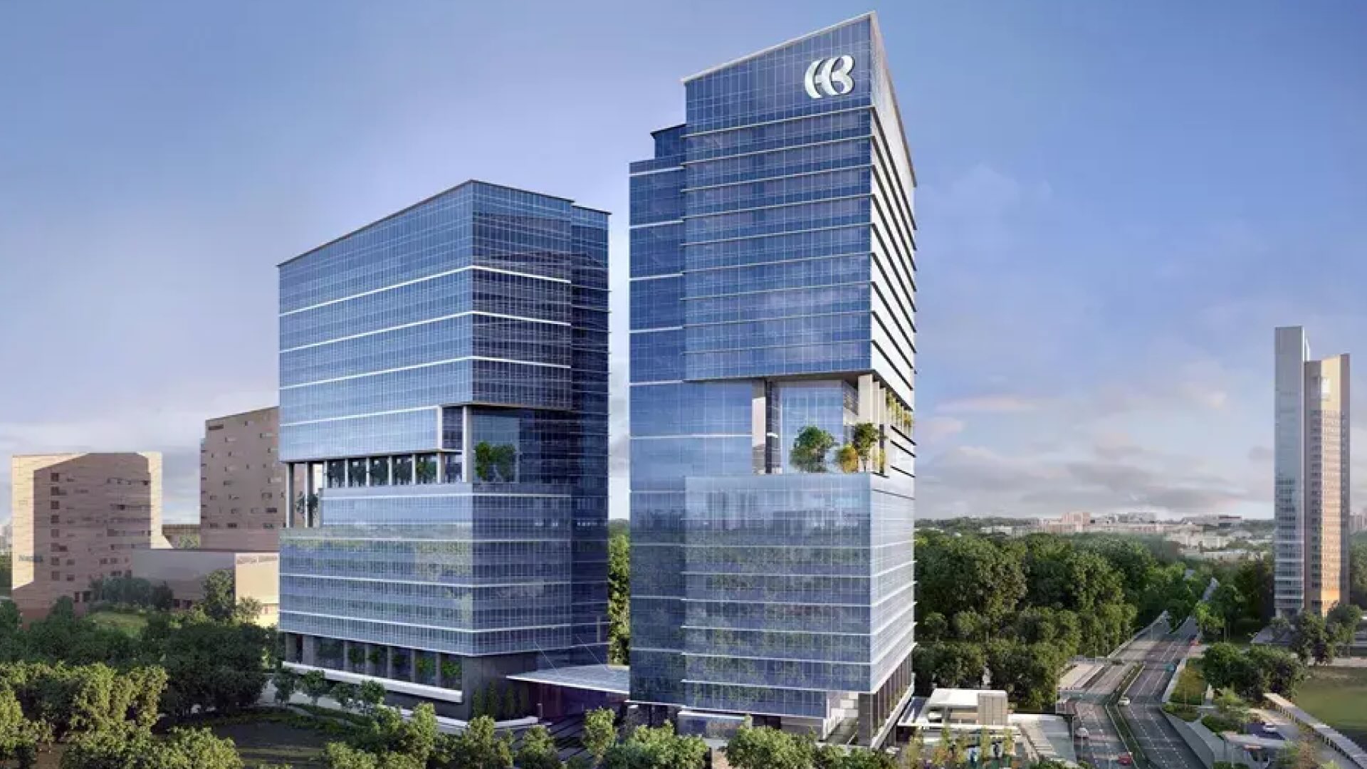 The Metropolis office towers in Singapore